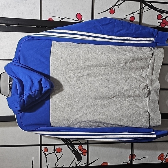 Adidas‎ Blue Gray White Hoodie Medium - Picture 8 of 8